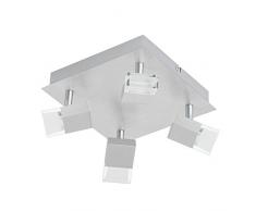 Eglo Lampe Spot LED Carré Gemini 1/4, en aluminium/geb 93867 E