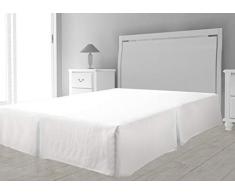 Soleil docre Cache sommier, Blanc, 180 x 200 cm