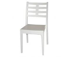 areta Chaise, modèle Venere, Blanc, 52 x 46 x 86 cm, Taille Unique,