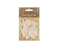 Eyelet Lot de 6 Ã©tiquettes en toile Motif fanions