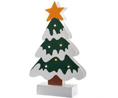 WeRChristmas Décoration de Noël Arbre Table, en Bois, 26 cm â Multicolore