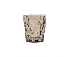 House Doctor Photophore à facettes Marron 8,25 x 8,25 cm