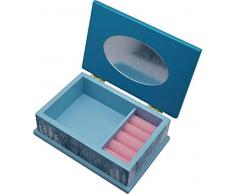 Disney Frozen Lot de 2 boîtes à Bijoux en Bois pour Armoire, Rangement de décorations, Festivals, Articles pour la Maison, Unisexe, Adulte, Multicolore, Unique