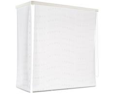 ECO-DuR 4024879003104 Rideau de Douche déroulant à Cassette Modèle dangle Inscription Shower Blanche Blanc 137 x 62 cm