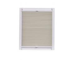 Sunl INES Store plissé nid dabeille fabriqué en Allemagne occultant, Wohn-Guide Klemmfix Rail Blanche, 70 x 150, Plastique, crème, 70 x 2.3 x 150 cm