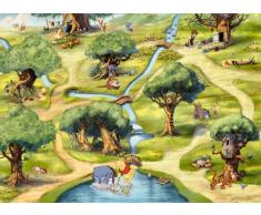 Komar Disney Winnie lourson Winnie Cent Acre Papier Peint en Bois, Multicolore, Set de 4 pièces