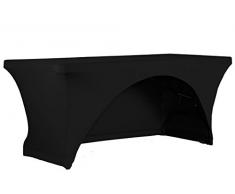 Expand Ãtendre Housse pour Table, Nappe, Housse Noir â 160â190 Centimètre â Un côté Ouvert â B1 â Stretch