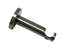 Gardinia Support de Tringle à Rideau avec Plaque de Fixation en métal, pour 1 Tringle, Support Ouvert, Matériel de Fixation Inclus, Série Chicago, Diamètre: 20 mm, Couleur: Titane