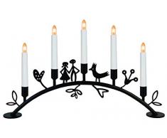 Star 181-60 Eden Bow Chandelier 5 Lumières Noir 29 x 49 cm