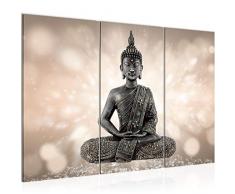 Tableau decoration murale Bouddha Feng Shui 120 x 80 cm - XXL Impression sur Toile Salon Appartment 3 Parties - prÃªt Ã accrocher - 506631a