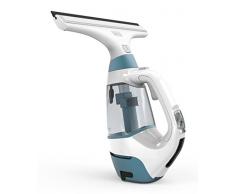 BLACK+DECKER WW100-QW Nettoyeur de vitres 2 en 1 sans fil - Autonomie 25 min - Réservoir lumineux de 100ml - Fourni avec 1 raclette et 1 patin microfibre, 3.6V, bleu/blanc,