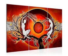 Tableau decoration murale Figures abstraites 120 x 80 cm - XXL Impression sur Toile Salon Appartment 3 Parties - prÃªt Ã accrocher - 301031a