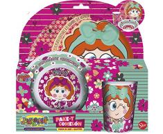 CHAMOY Set mélamine sans ourlet 3 pièces vaisselle pour enfants, ne sapplique pas