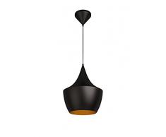 Homemania 8681465296799 Lampe A Suspension Black, Couleur Doré, en Métal et Peinture-pour La Maison, Bureau, Séjour, Chambre, Noir, Dorè, Taille unique