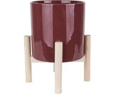 Present Time PT3353RD Pot Ã Fleurs, cÃ©ramique, Rouge Chaud, Taille uniq