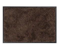 Hamat Tapis dEntrÃ©e Mistral Lavable en Coton et Polyester Marron, 115X180 Cm
