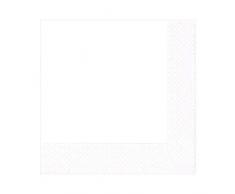 Caspari Lot de 20 Serviettes de Table en Papier Blanc