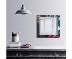 Bonamaison DÃ©coration Murale Impression sur Miroir EncadrÃ© sur Toile, Dimensions: 50 x 50 Cm - ConÃ§u et fabriquÃ© en Turquie