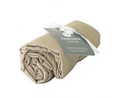 Moorish Idol - Satin de Coton Drap Housse- 160cm x 200cm- Naturel