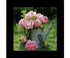 Affiche 30x30 cm Arrosoir et pivoines / Watering can and peonies / GieÃkanne und Pfingstrosen James GUILLIAM
