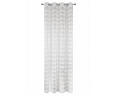 eurof irany Voilage 140 x 250 Uni à Distance, Polyester, crème, 250 x 140 x 1 cm