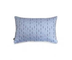 Tiipoi Moderne Kantha Poudre Rectangle Coussin, Coton/Fil Poly, Bleu, 40Â x 1.18Â x 60Â cm