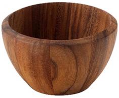 Continenta en Bois Bol, Bol de Fruits en Bois Bol en Bois avec Noyau dAcacia modèle en Acier, Magnifiques musterung de Bois, Tailleâ¯: à 15,5 x 9 cm