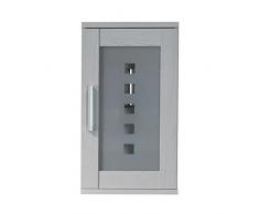 Bega Stella Trading Poseidon Armoire Suspendue en mÃ©lÃ¨ze Sibiu avec 1 Porte en Verre, 1 Ã©tagÃ¨re en Verre, 38 x 68 x 21 cm