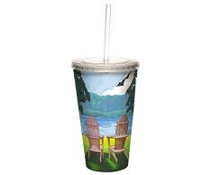 Tree Free sans 98094 g Paul A. Lanquist chaises Adirondack Gobelet Double Paroi Isotherme avec Paille rÃ©utilisables