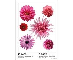 AG f 0406 autkleber Mural Design Autocollants en Forme de Fleurs
