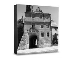 COGNOSCO HG-WE113 Tableau Mural en Bois avec Photo darchitecture Weimar Noir/Blanc 15 x 15 cm