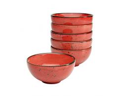 Creatable ER Dipschale, Nature Collection, Red 22093 Lot de 6 coupelles Ã Dip en grÃ¨s 11,5 cm, Rouge