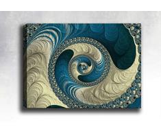 Bonamaison Peinture sur toile, multicolore, 40 x 60 cm - ConÃ§u et fabriquÃ© en Turquie