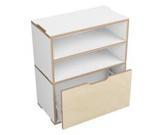 Morfus Petite bibliothèque Benji unité avec étagère et naturel Soft Close 1 tiroir
