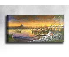 Bonamaison Peinture sur toile, multicolore, 30 x 90 cm - ConÃ§u et fabriquÃ© en Turquie