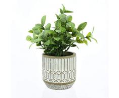 Chandelier Leaves Pot en Ciment Vert/Gris/Blanc