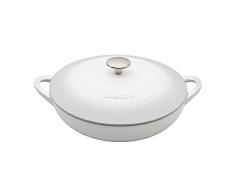 Denby Cocotte basse en fonte naturelle 3,8 l, Fonte, Casserole peu profonde de 3,8 l., Taille M