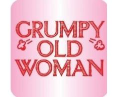 Boxer Gifts Dessous de Verre Inscription Grumpy Old Woman