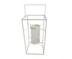 Homea 5BGD111BC Lanterne, MÃ©tal, Blanc