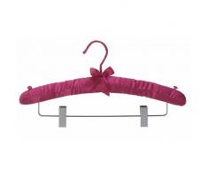 Le Cintre Français - Pack de 50 - CHARM 38 PINCES FUSHIA Cintre Tissu Satin Pinces Gomme Satin Fuchsia 38x4x22 cm