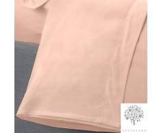 Appletree Drap Plat Percale 180 Fils, Rose poudrÃ©, Double
