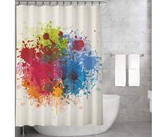 Bonamaison Rideau de Douche en Polyester Multicolore 155 x 220 cm