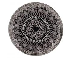Vallila Mosaiikki Effet Ã 140 cm, Gris, Design Ã©lÃ©gant, Tapis en Viscose Luxueux, 140 x 140 cm