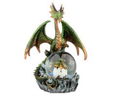 Puckator Boule à Neige en résine avec orbe en Cristal Dark Legends Dragon Multicolore Hauteur 18 cm Largeur 14-15 cm Profondeur 11 cm