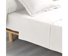 douceur dintérieur Percaline DRAP PLAT 2 PERSONNES, Naturel, 240 x 300 CM