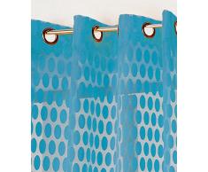 Linder Voilage à 8 Åillets Polyester Bleu 140 x 265 cm