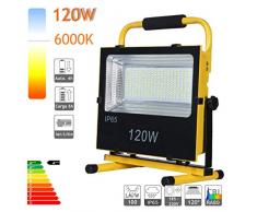 Projecteur LED batterie lumiÃ¨re durgence sortie USB chargeur Jaune/noir