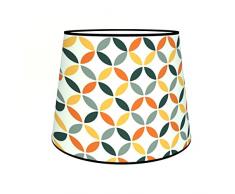 Abat-jours 7111305347363 Conique Léo Lampadaire, Tissus/PVC, Multicolore