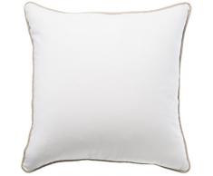 Belssia Coussin de Chaise, Coton et Laine, Blanc et Vif Caramel, 45Â x 10Â x 45Â cm