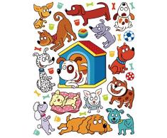 AG Design Sticker Mural Animaux Domestiques k1050Â Sticker Mural, polymÃ¨re Film Multicolore 65Â x 0,02Â x 85Â cm